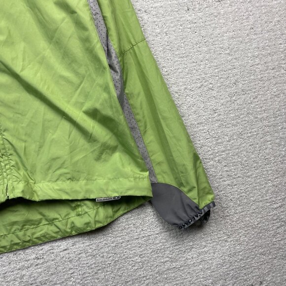 Y2K Salomon Ultralight Running Jacket Lime Green Women Sz M Hiking / Outdoor - Picture 4 of 13